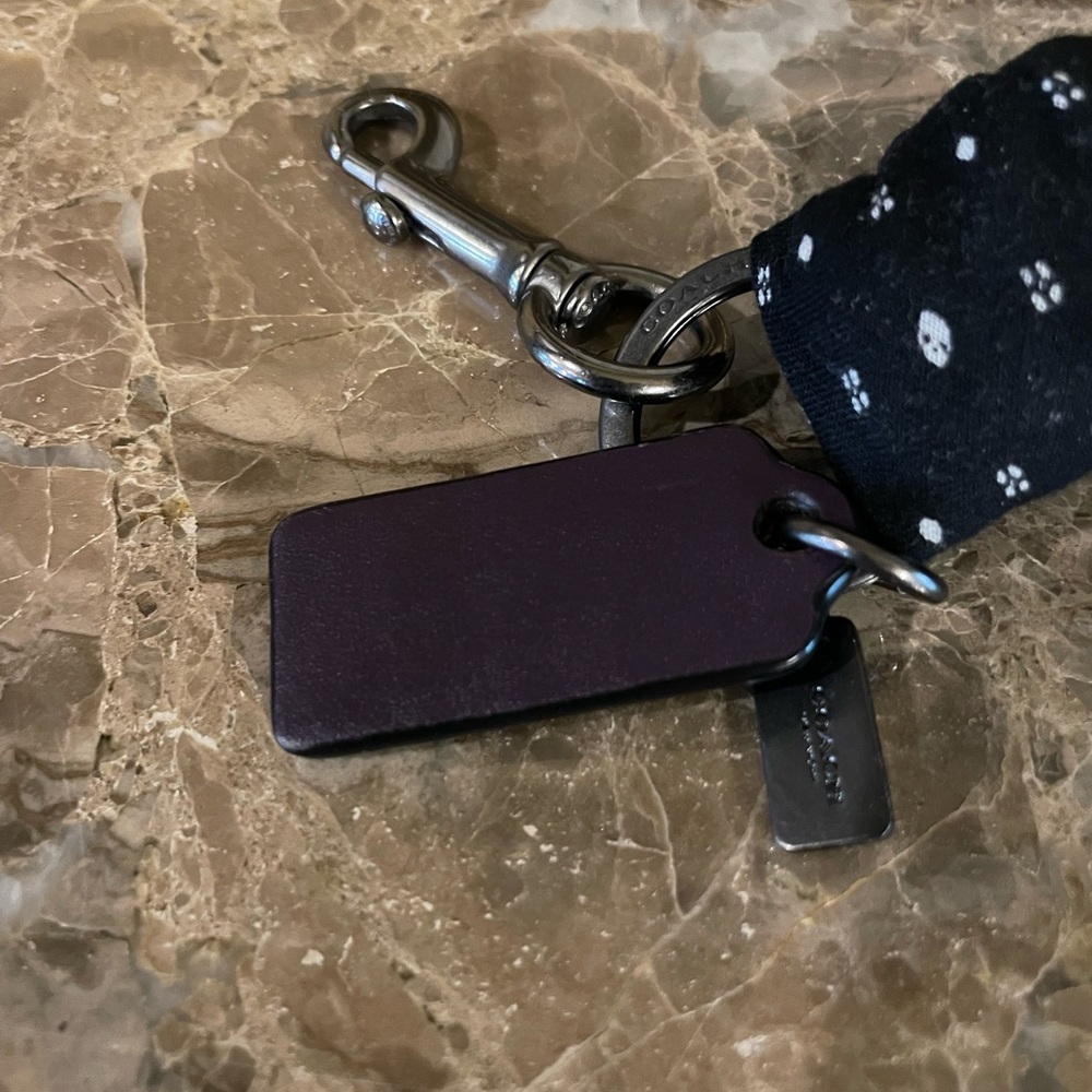 COACH Hard To Find Skull Bandana Print Bag Charm - Picture 9 of 14
